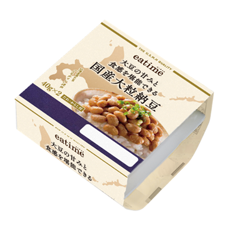「AWP」が採用された「eatime　大豆の甘みと食感を堪能できる国産大豆大粒納豆」